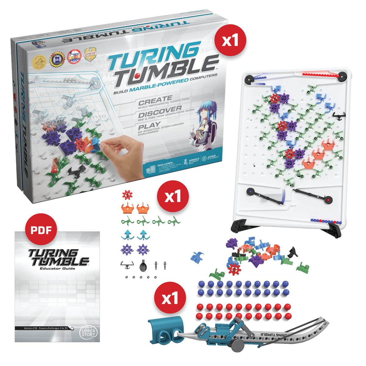 Turing Tumble Replacement Puzzle Book – Upper Story